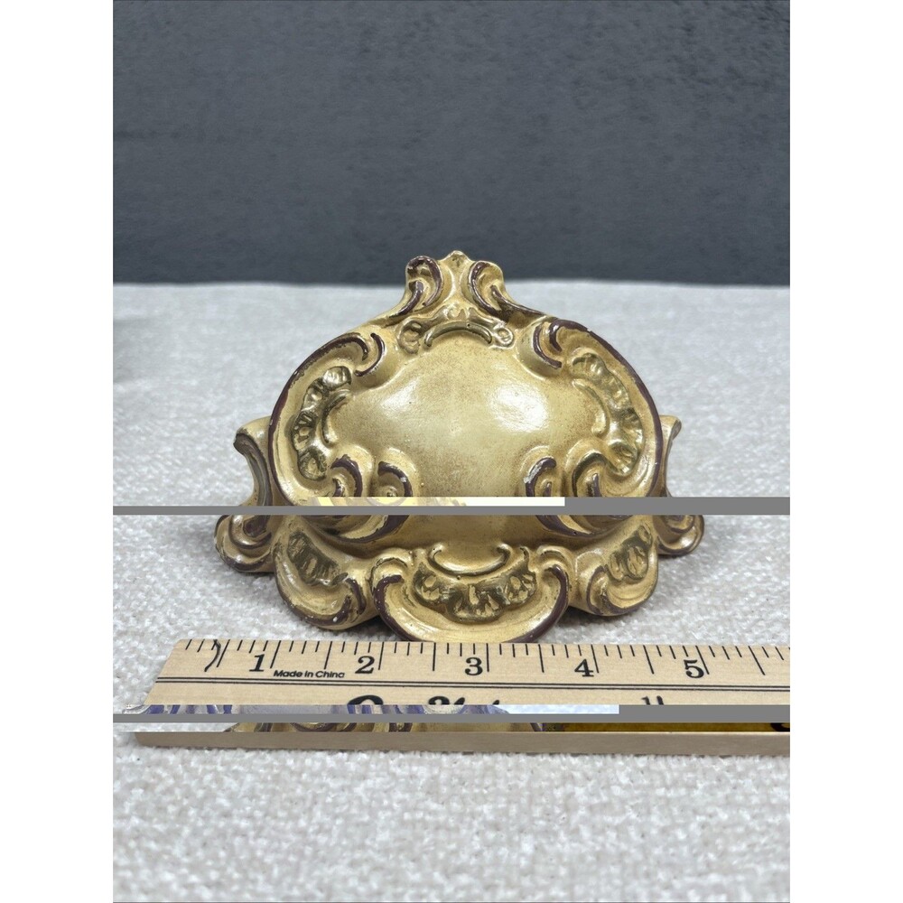 Vintage Mid Century Chalkware Wall Pocket Faux Lavabo Fountain Planter Sconce - Picture 11 of 14